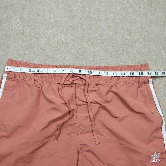 Adidas 3 Striped Pull On Board Swim Athletic Mens Shorts #2 - Picture 3 of 5
